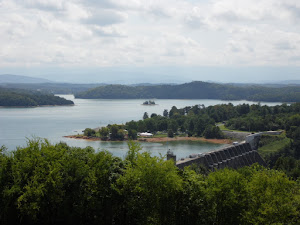 A view from the overlook at Douglas Dam