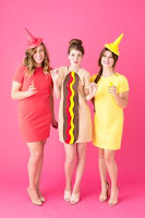 disfraces grupales hot dogs mayonesa y ketchup