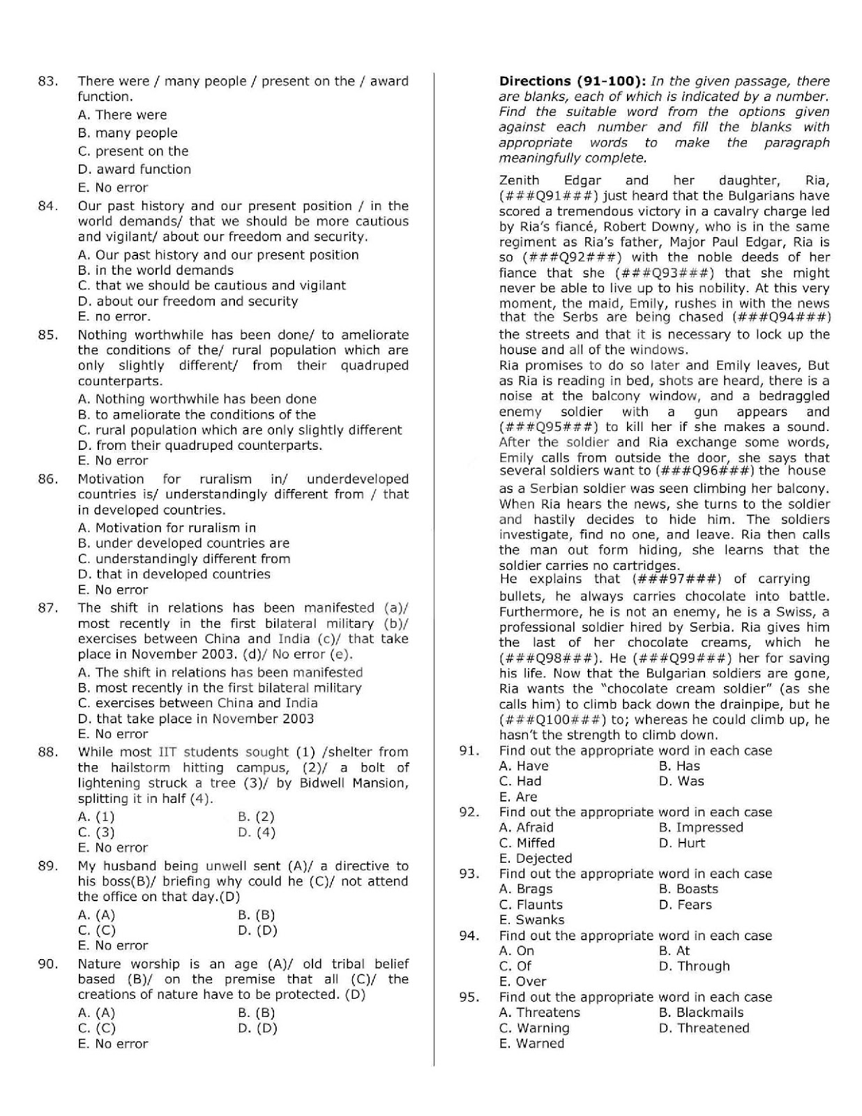 IBPS Clerk Prelims Question Paper 2016 Download PDF IBPS Clerk Prelims Question Paper 2016 Download PDF