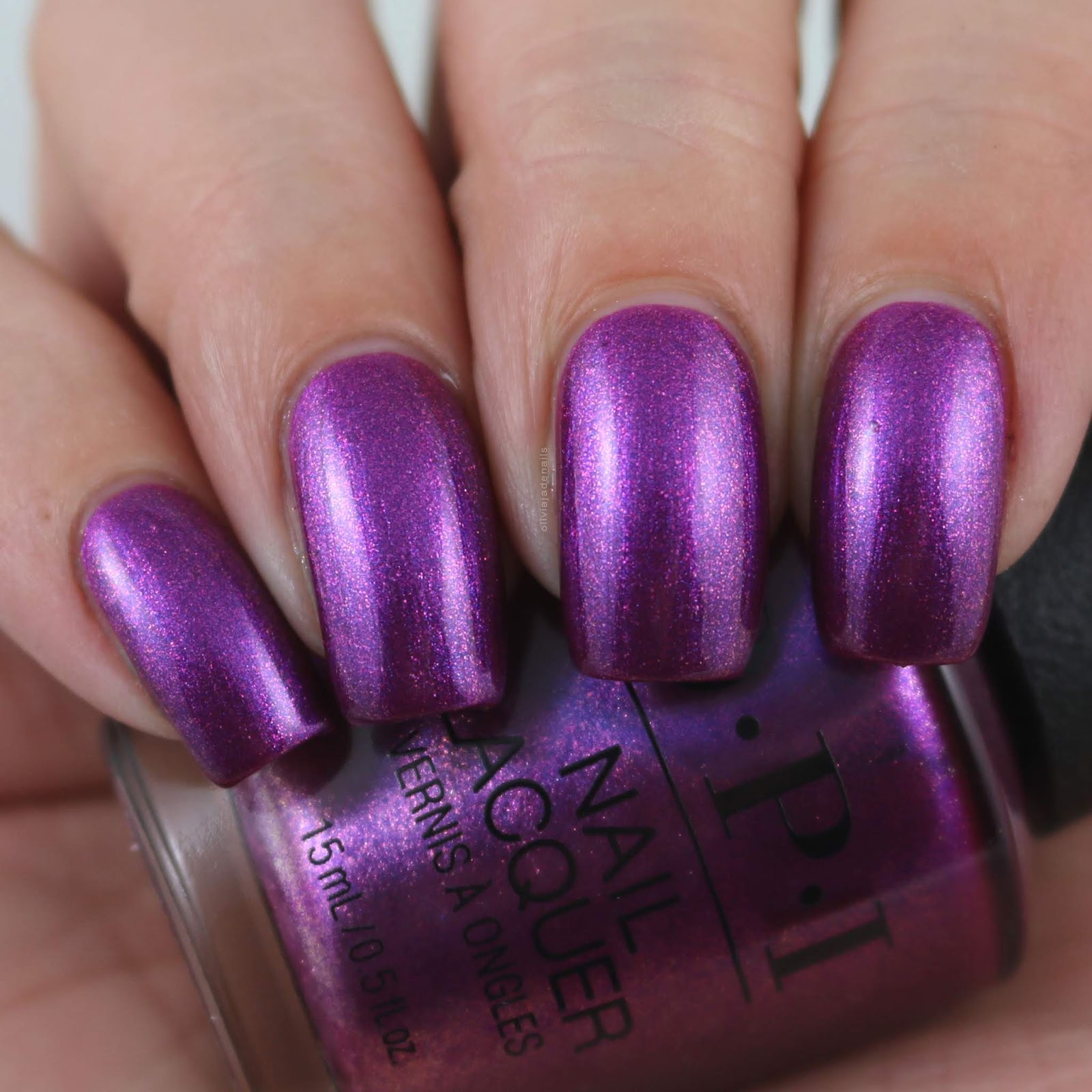 OPI Berry Fairy Fun swatched by Olivia Jade Nails