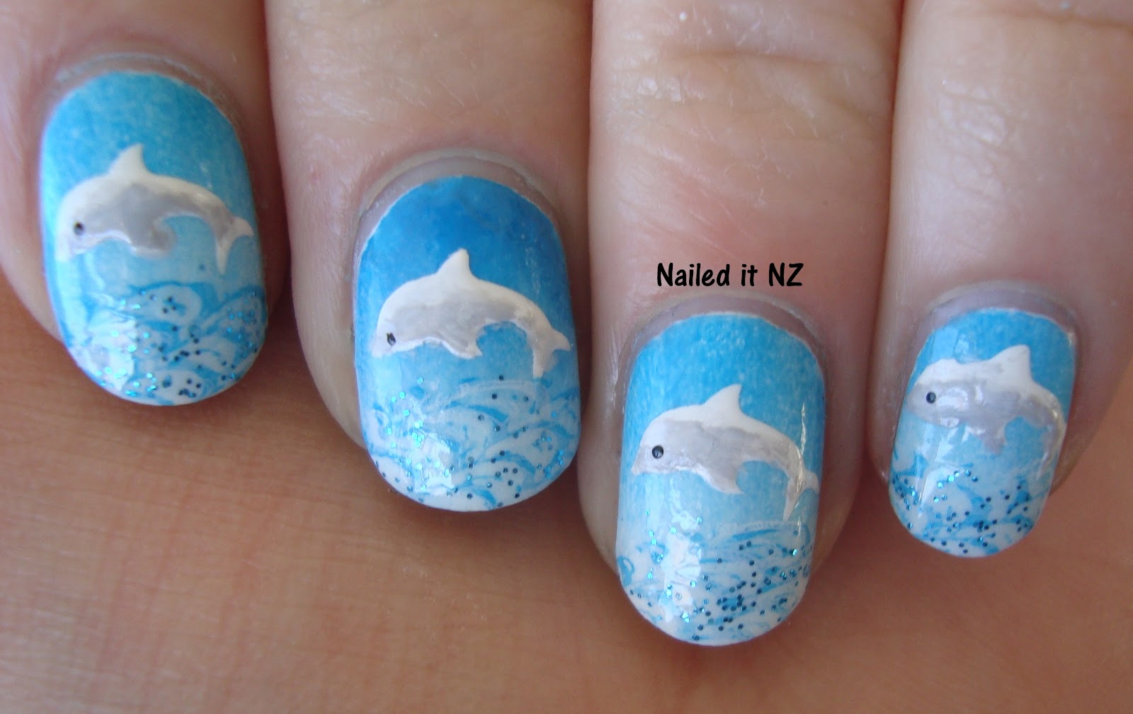 Dolphin nails (with tutorial)