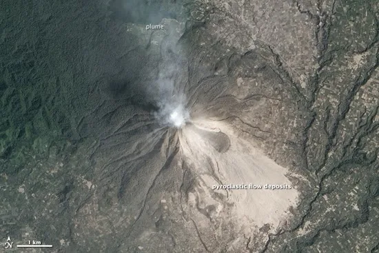 NASA Potret Gunung Sinabung dari Luar Angkasa