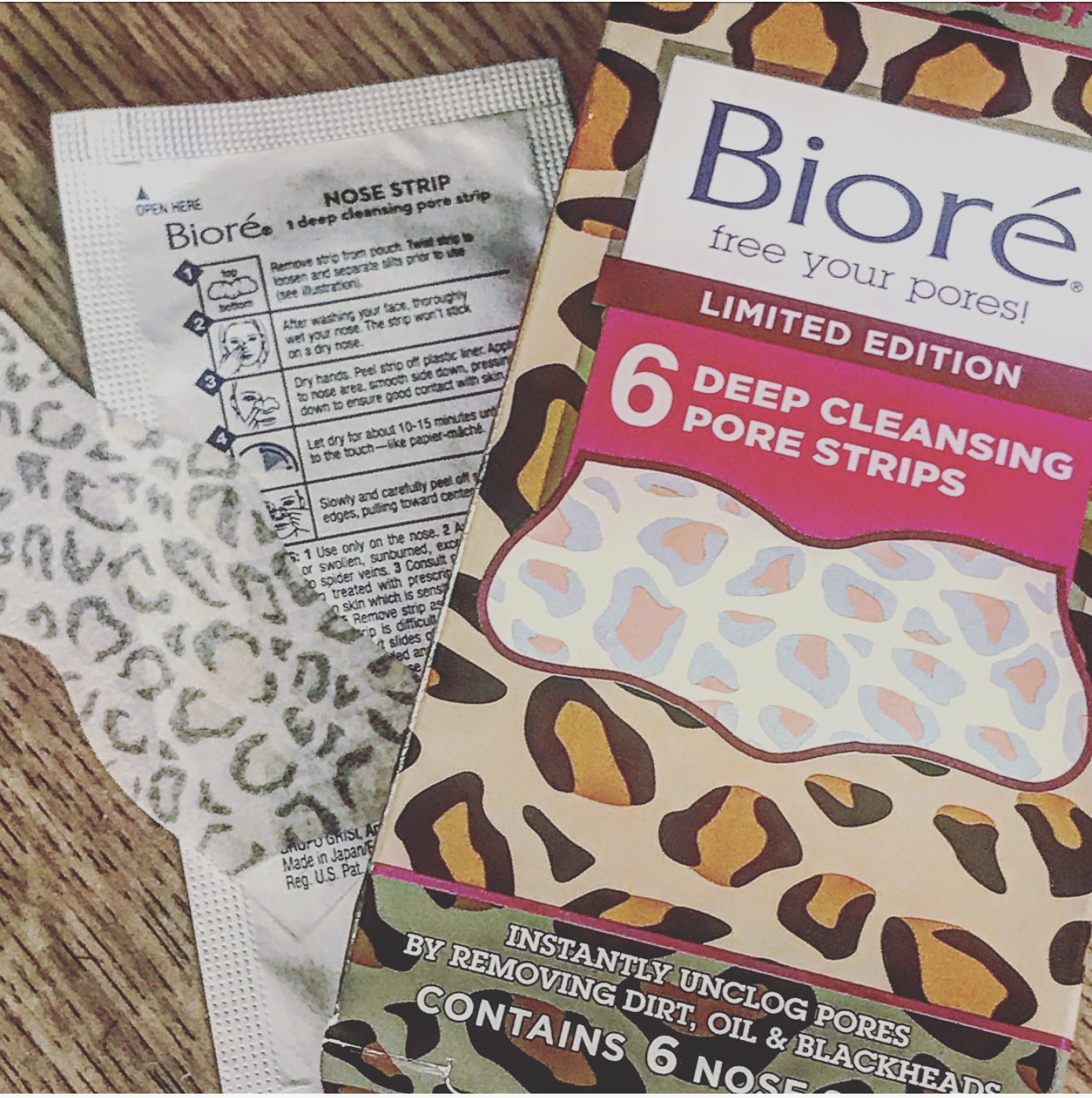Pore Strips that work Bioré Limited Edition Cheetah Deep Cleansing