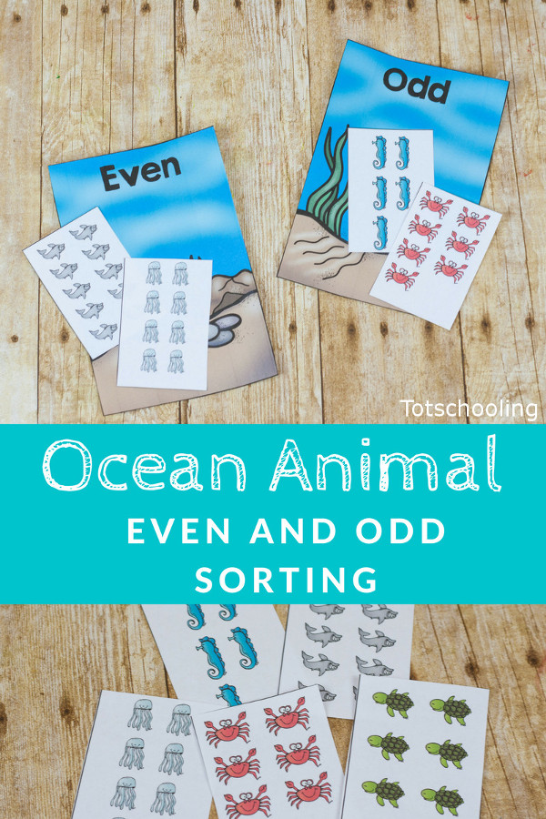 Sorting Even & Odd Numbers with Ocean Animals | Totschooling - Toddler ...