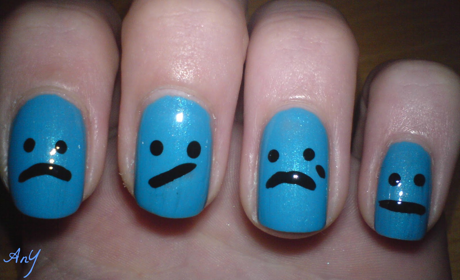 5. Sad Face Nail Stickers - wide 8