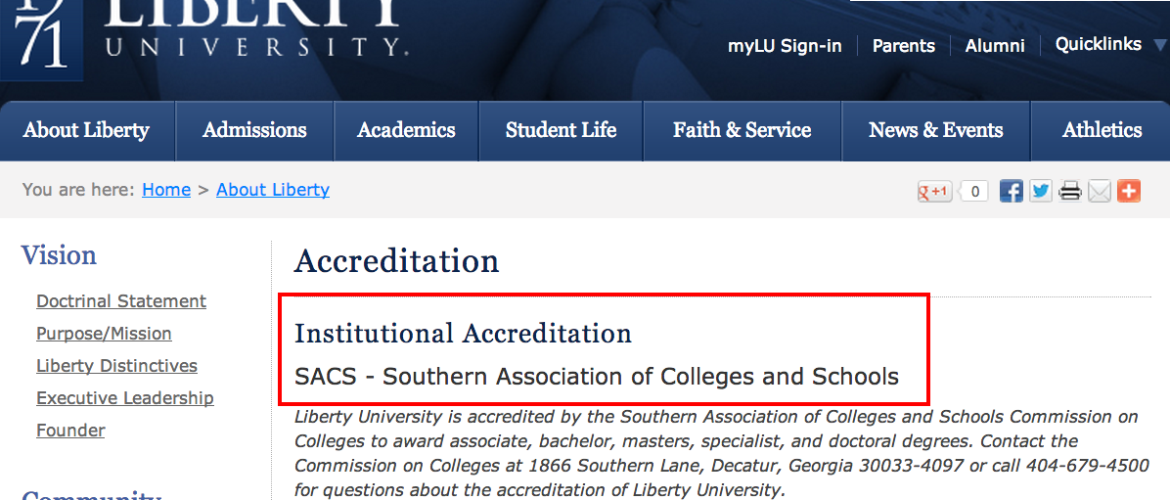 Southern Association Of Colleges And Schools Sacs Accredited Online