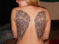 Angel Wings Tattoo On Back Women