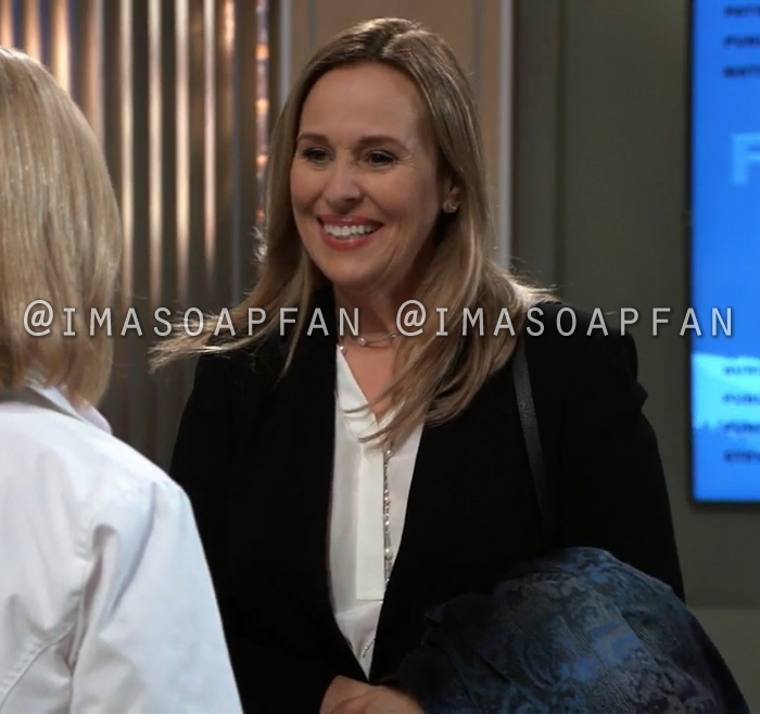 Laura Webber, Genie Francis, Blue Ombre Paisley Scarf, General Hospital, GH