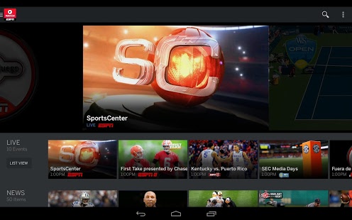 Best option for live sports on android