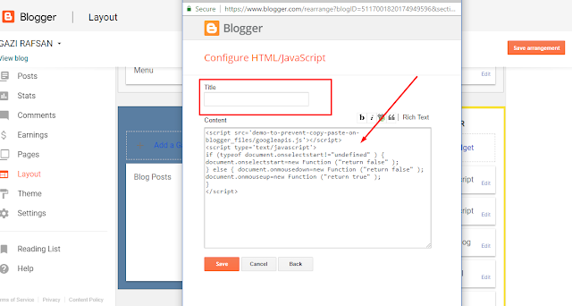 disable copying text form your website post