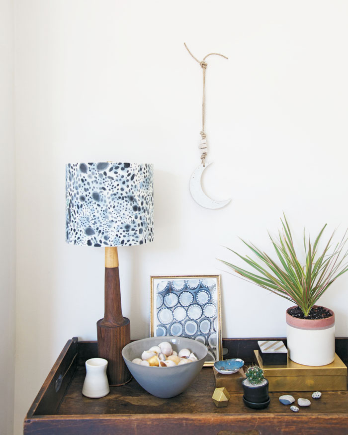 DIY SpecklePainted Lampshade + New Book Rebecca Atwood Living With Pattern Poppytalk