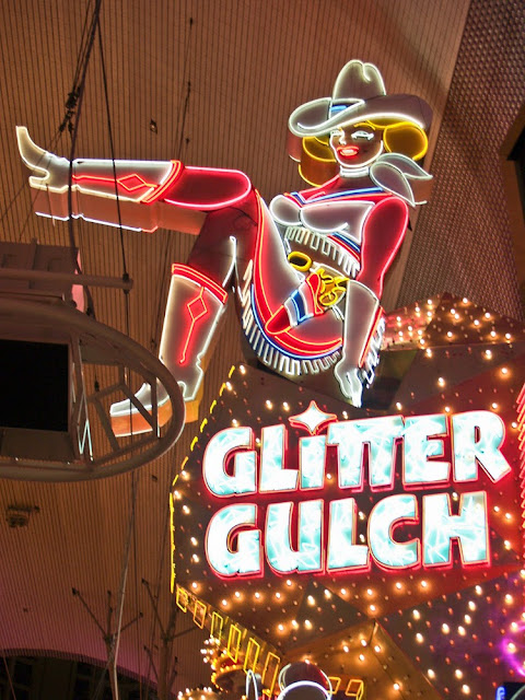 Neón de Glitter Gulch en Fremont Street,  las Vegas