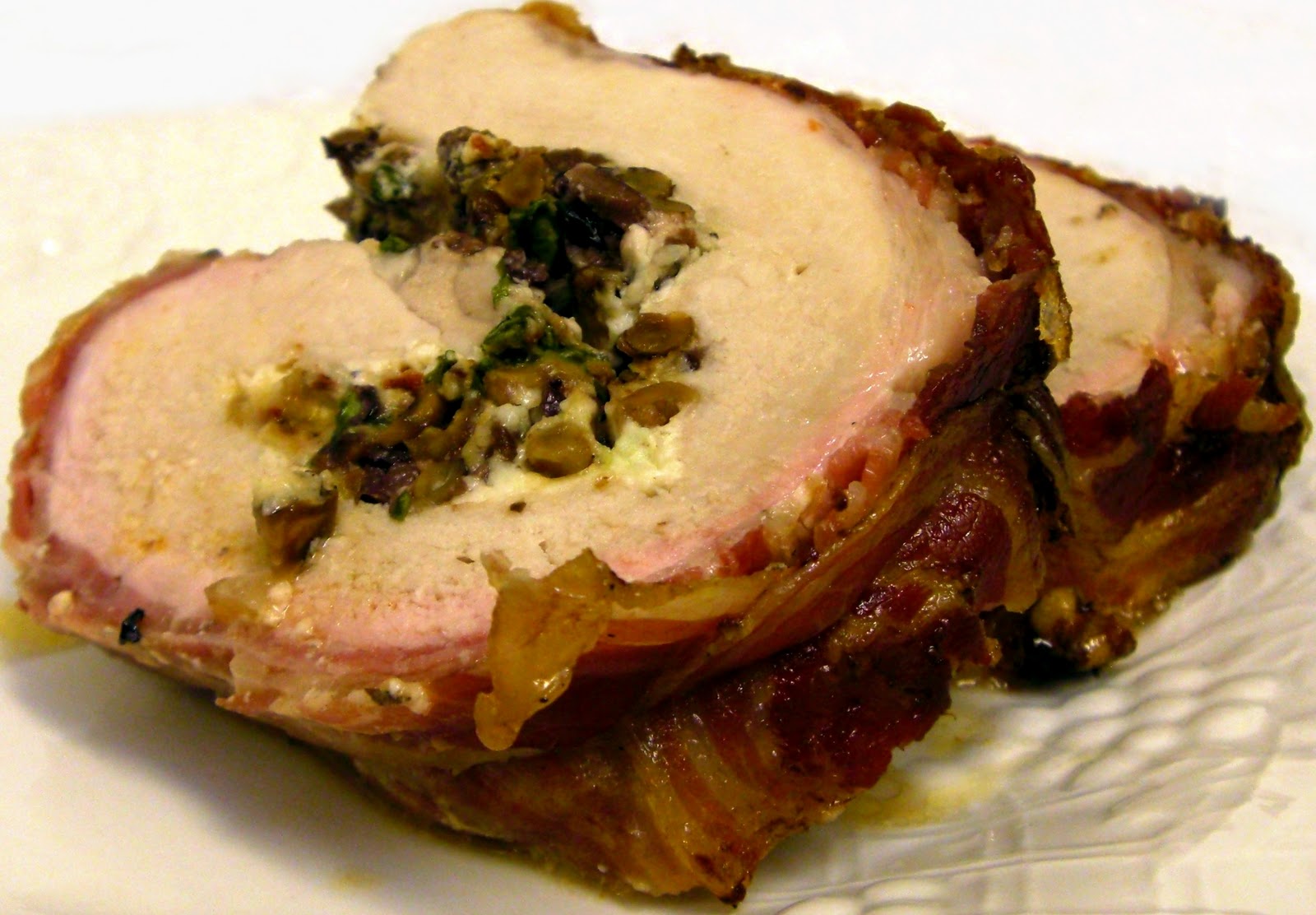Domesticity Nouveau Pancetta Wrapped Stuffed Pork Loin