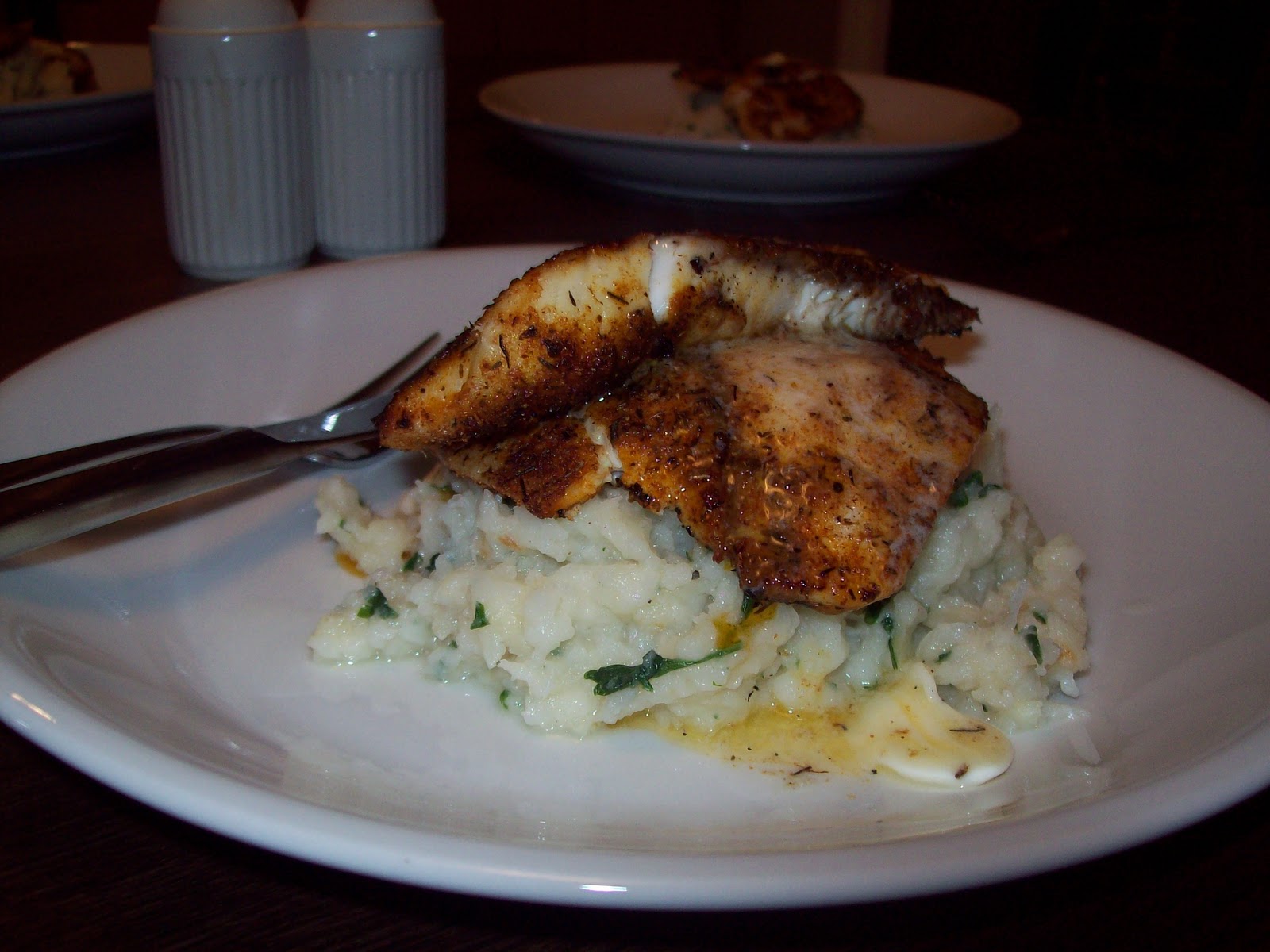 My Primal Adventures Blackened Fish and Mashed Celery Root