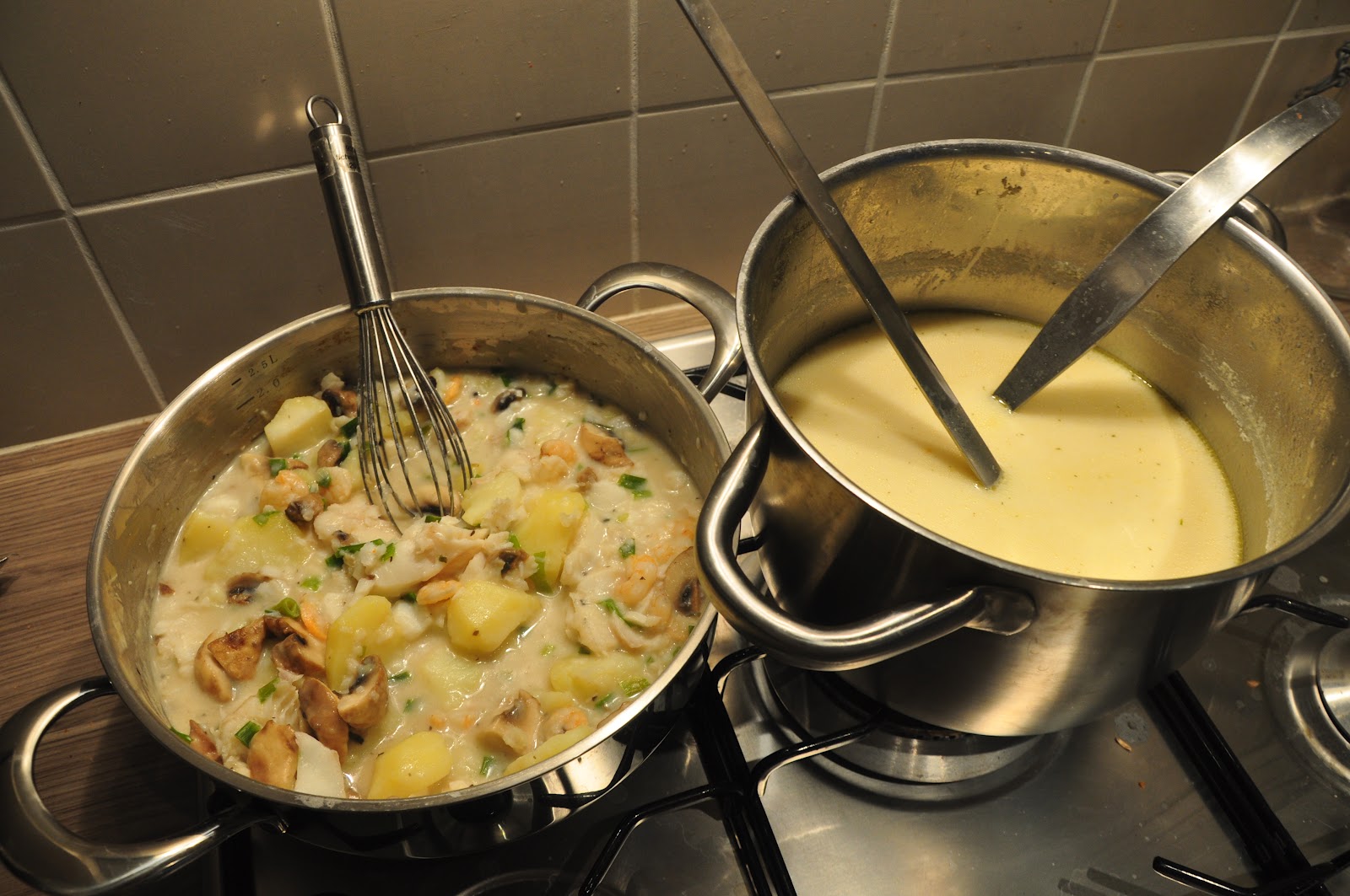 Géraldine en cuisine Bouillon de poisson maison et Cassolette du Capitaine