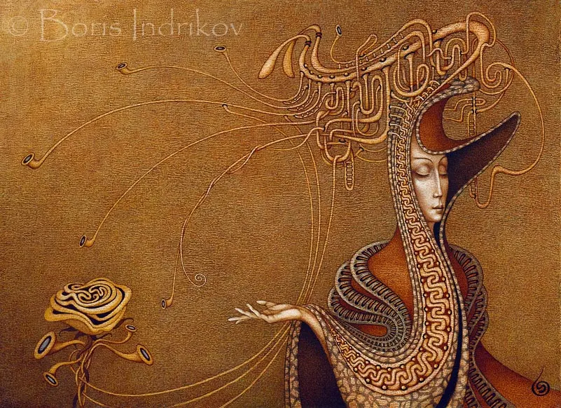 Boris Indrikov [Борис Индриков] - Russian  Magical Realism painter