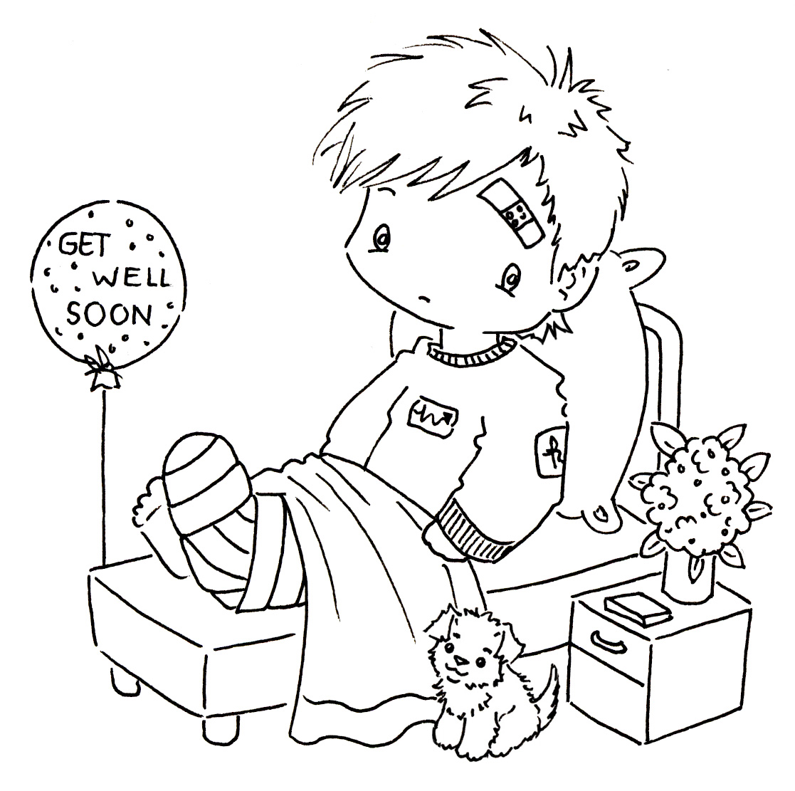 hallmark coloring pages get well - photo #26