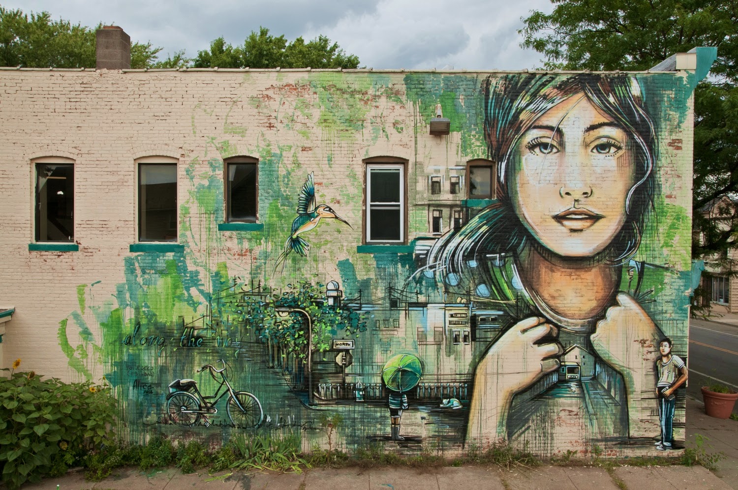 Alice Pasquini was recently in Rochester, USA where she was invited to paint for the newest edition of the always excellent Wall Therapy Street Art Festival.