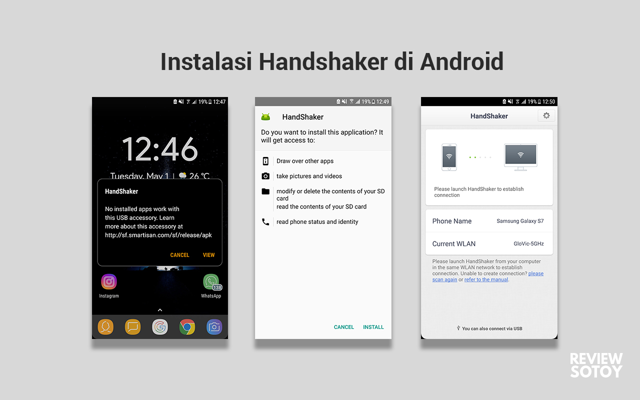 handshaker app for android