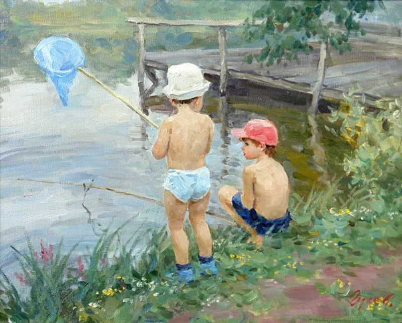 Vladimir Gusev 1957 | Russian Plein-air Figurative painter