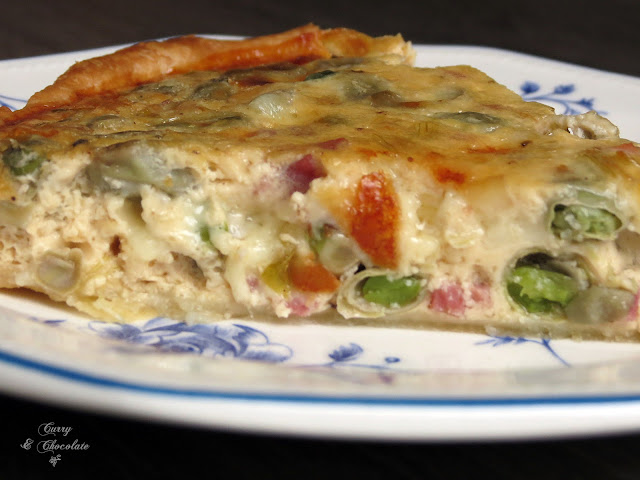 Pastel salado o quiche de habas y jamón – Lima beans and ham quiche Pastel salado o quiche de habas y jamón – Lima beans and ham quiche