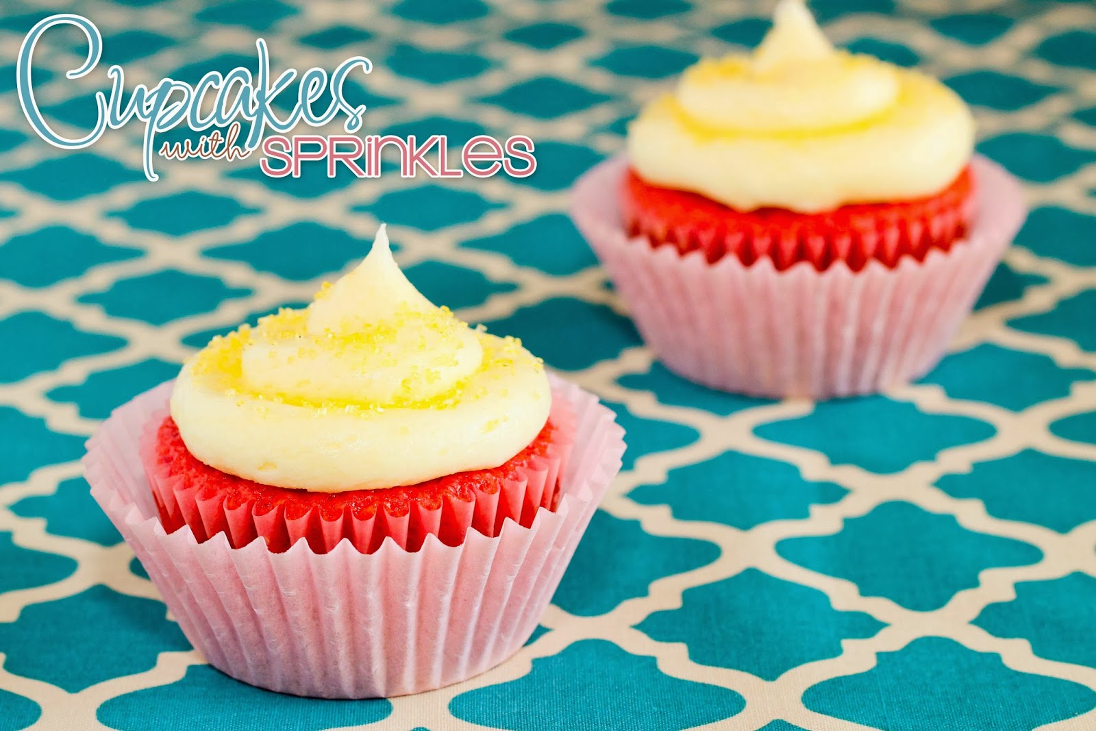 Cupcake with Sprinkles Strawberry Lemonade Cupcakes