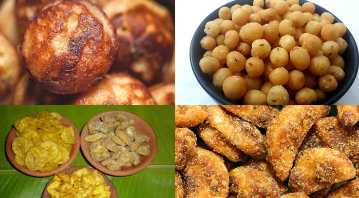 Onam Special Snacks Unniyappam, Achappam, Upperi, Diamond Cut, Munthiri kothu