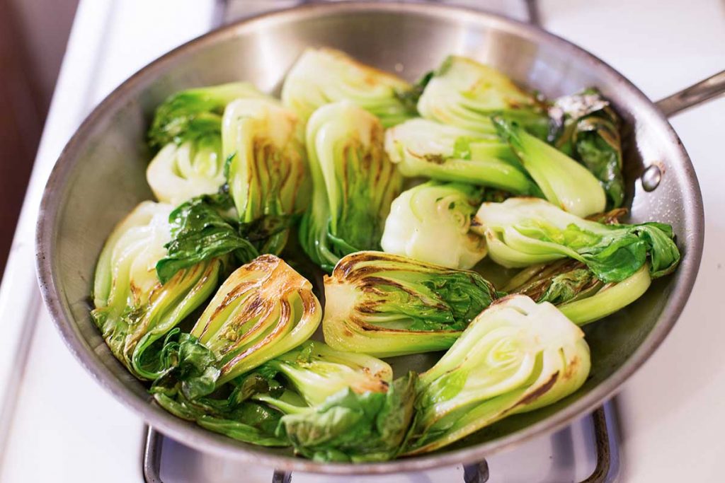 Skillet Chicken with Baby Bok Choy