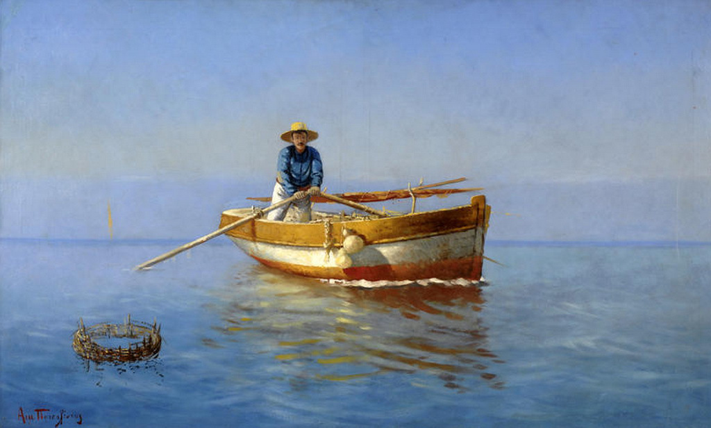 Произведение лодка. Питер Боут художник. Рыбацкие лодки живопись. Живопись море лодки.