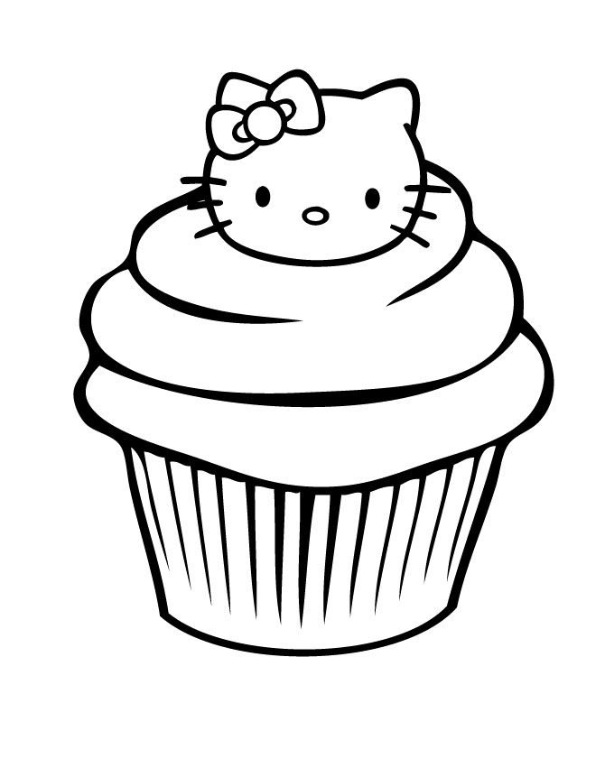Hello Kitty Birthday Coloring Pages - Slim Image