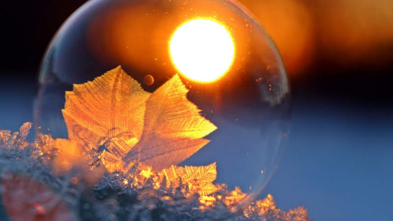 Frozen Soap Bubbles