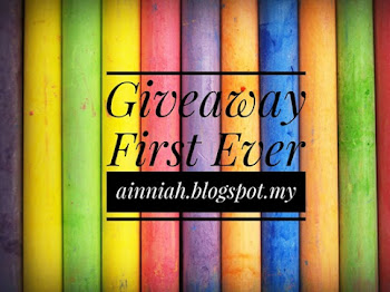 Giveaway First Ever By ainniah.blogspot.my