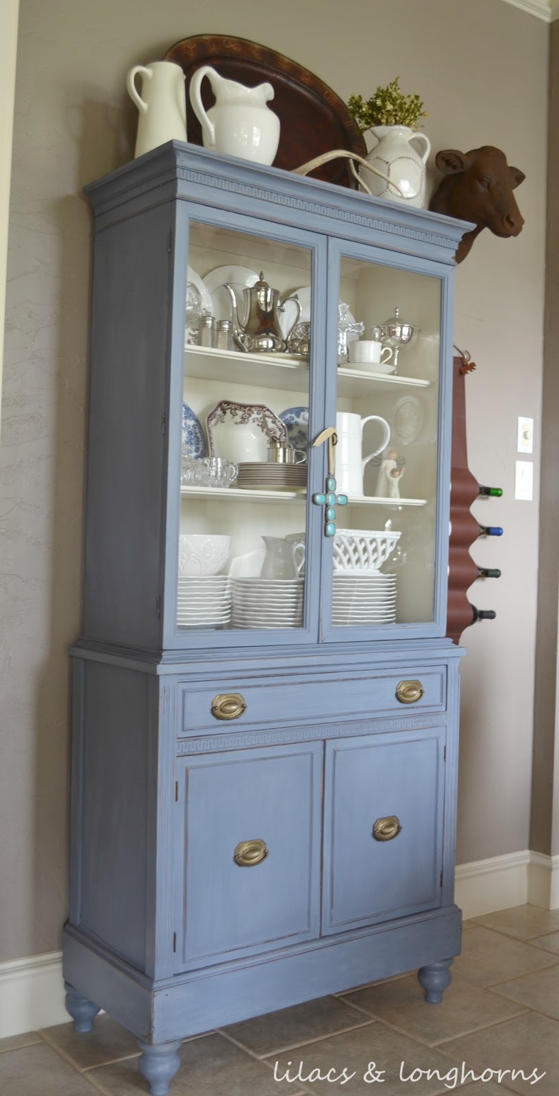 China Hutch Makeover - Guest Post from Lilacs & Longhorns