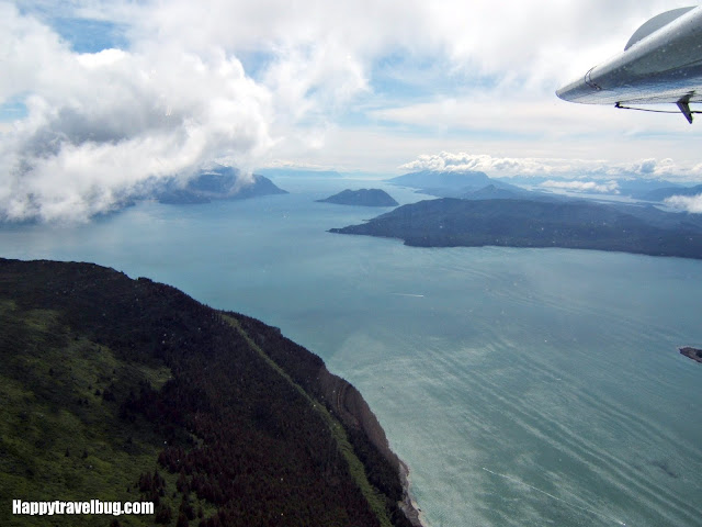 View water view from a float plane in Alaska
