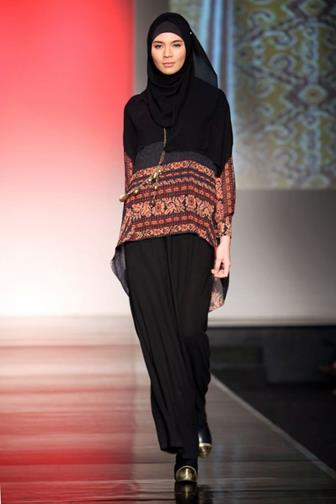 Model Baju Batik Modern Gamis Wanita Gemuk Terbaru
