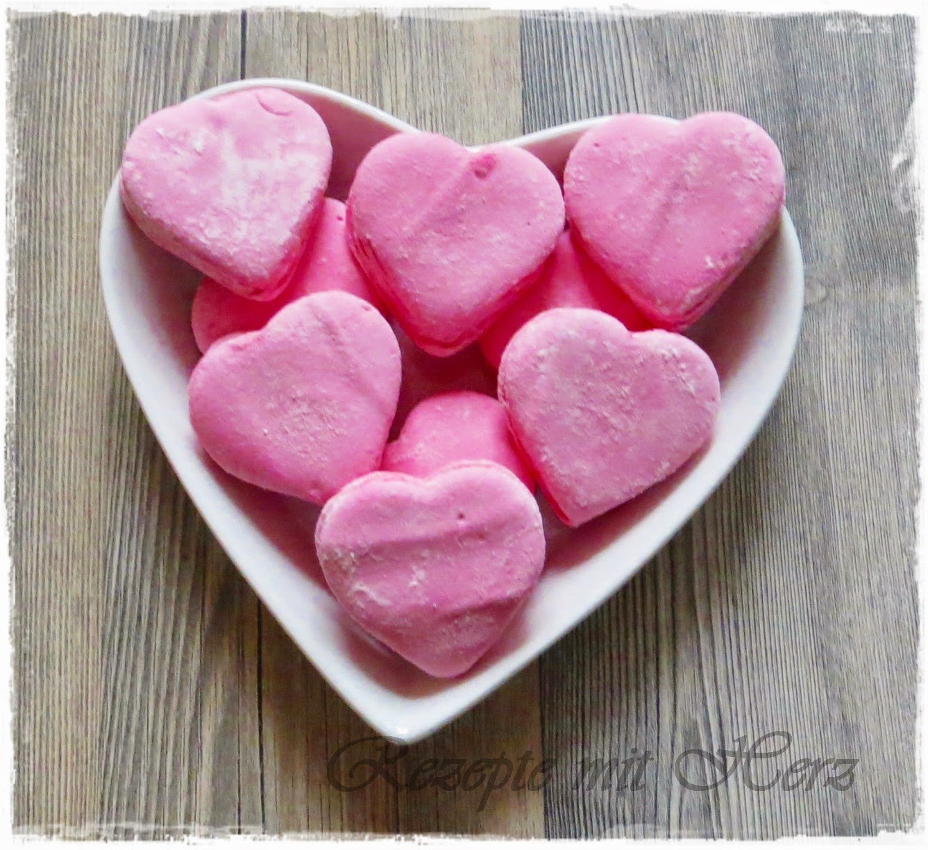 Rezepte mit Herz: Herz-Himbeer-Marshmallows