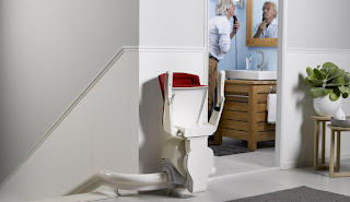 Folded stairlift seat