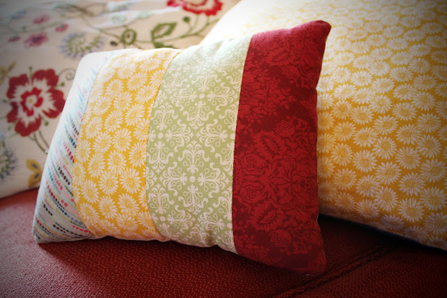 sewing a pillow