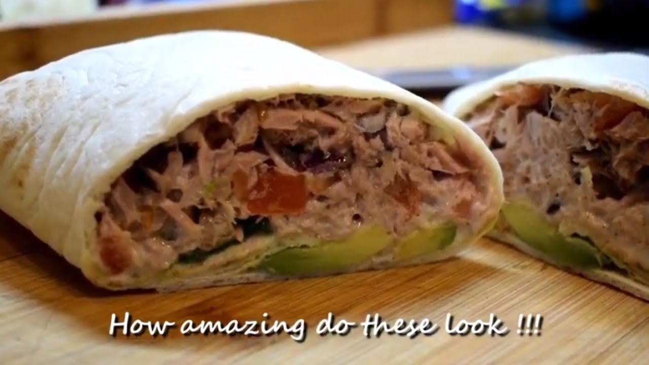 The best tuna wraps with a creamy garlic sauce