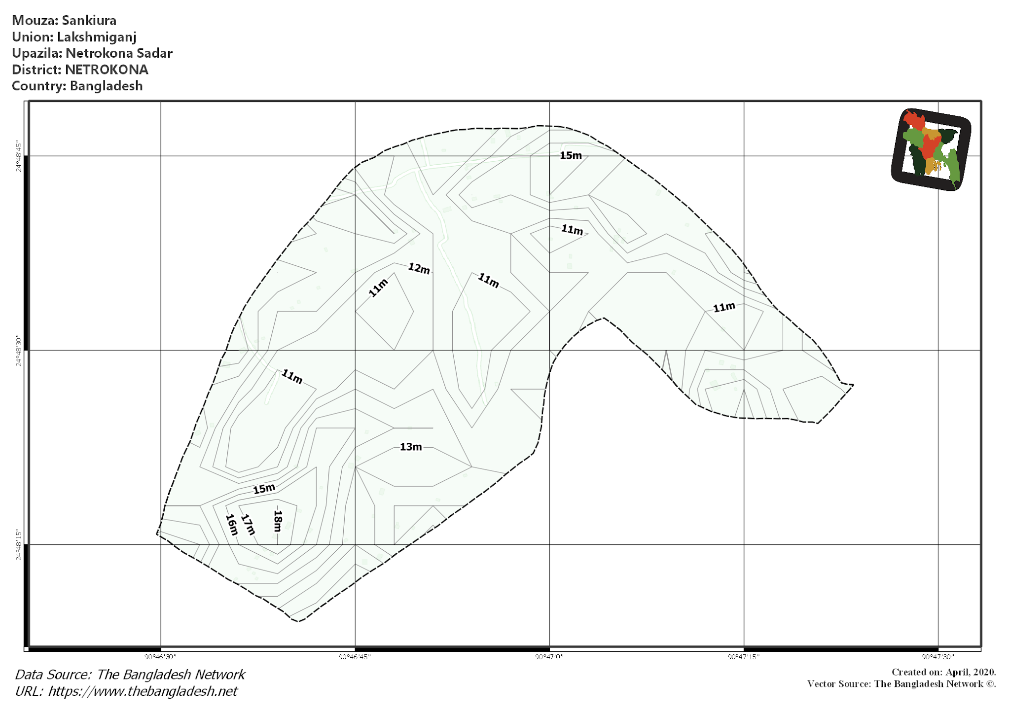 Map of Sankiura Mouza of Netrokona Sadar Upazila, NETROKONA Map of Sankiura Mouza of Netrokona Sadar Upazila, NETROKONA, Bangladesh.