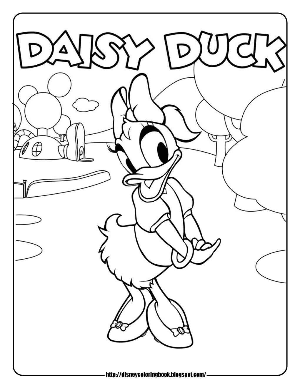 daisy duck coloring pages for kids - photo #46