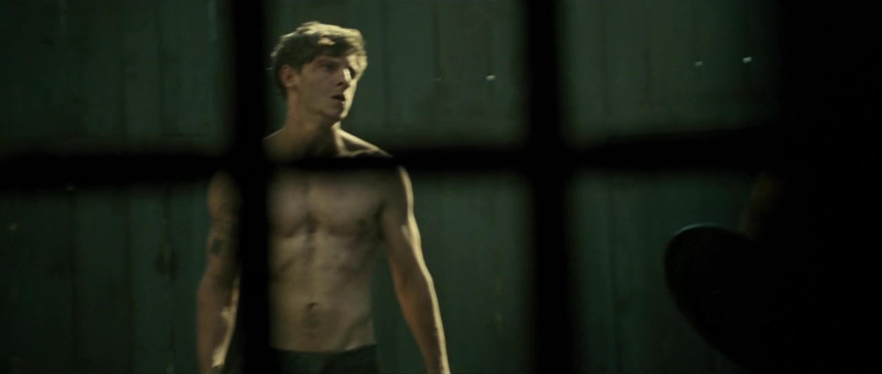 Jamie Bell shirtless in The Eagle.