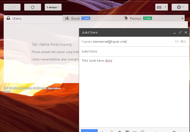 memulai mengirim email menggunakan gmail