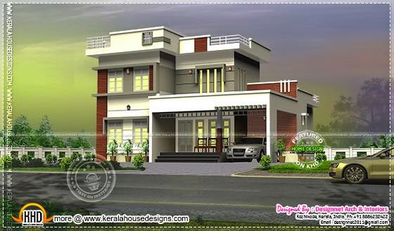 Modern house rendering