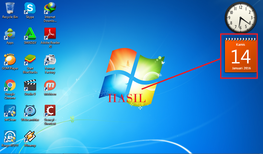 Cara Menambahkan Kalender Pada Windows 7  TutorialGue
