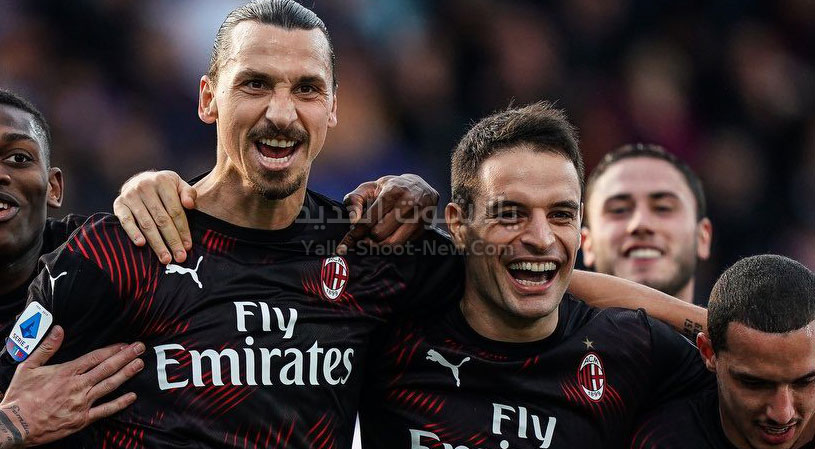 إبراهيموفيتش يقود ميلان لتحقيق الفوز على فريق كالياري بثنائية في الدوري الايطالي