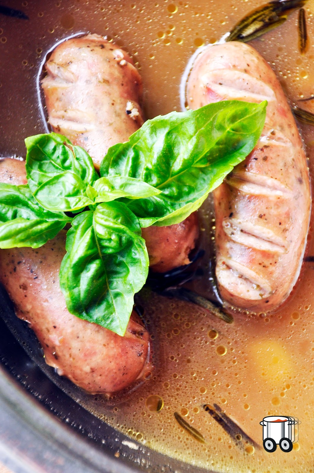 Quick Cheap Tasty Home made sausage cooked in beer