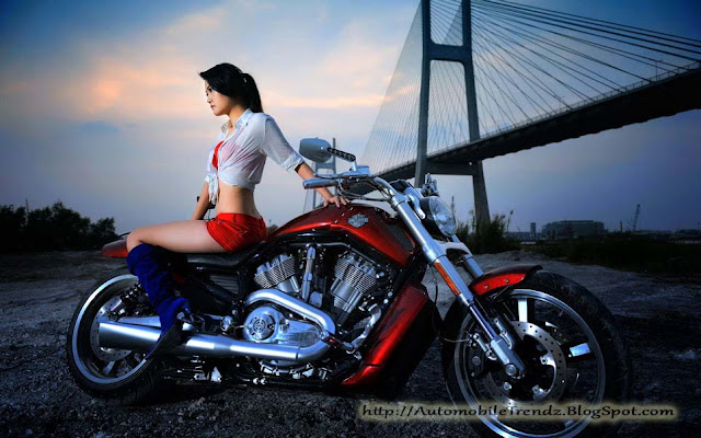 Harley Davidson with Hot Girl