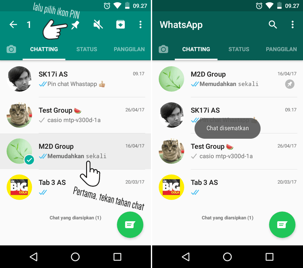 Menyematkan Chat WhatsApp Penting di Urutan Paling Atas