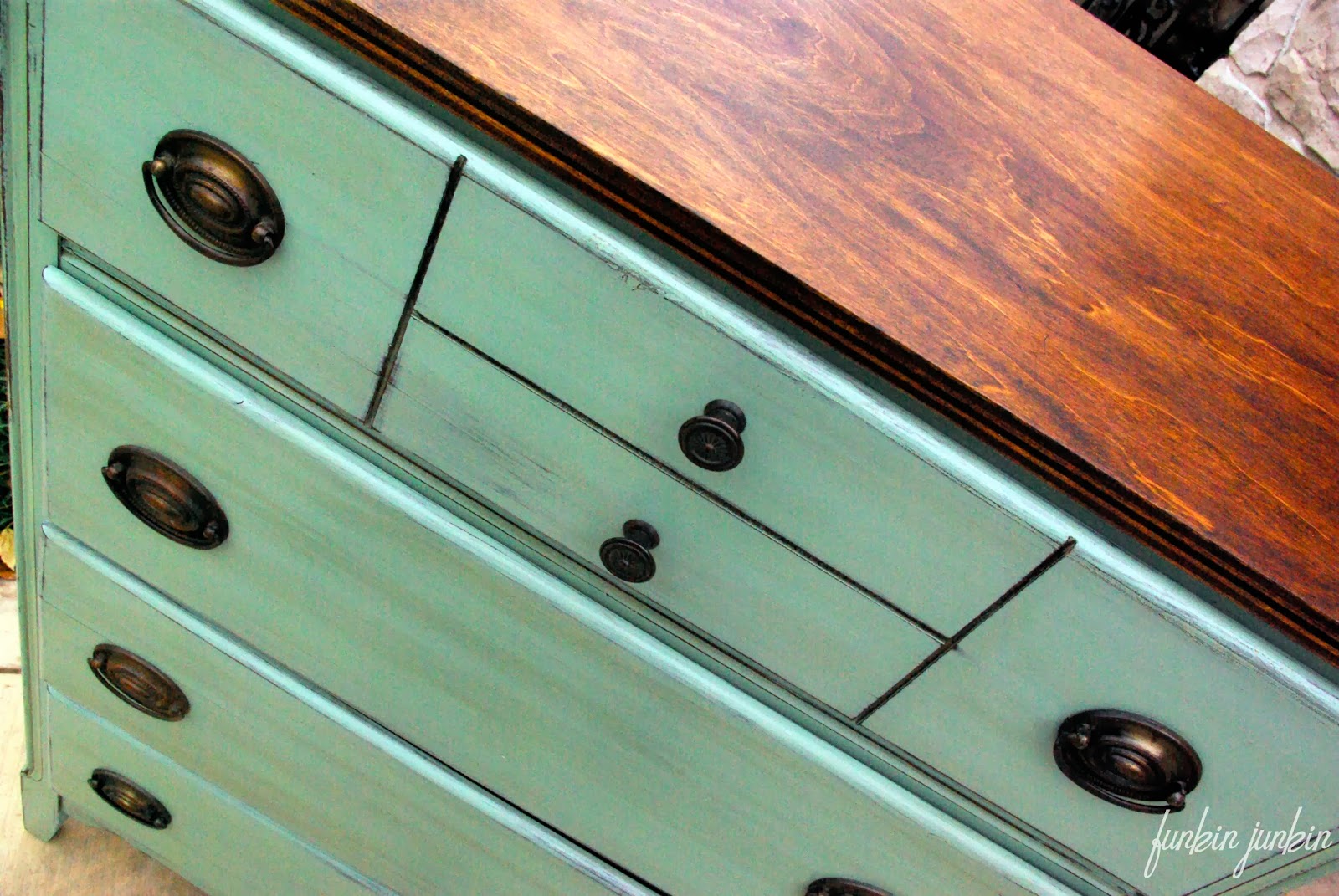 Funkin Junkin Antique Chest of Drawers Makeover